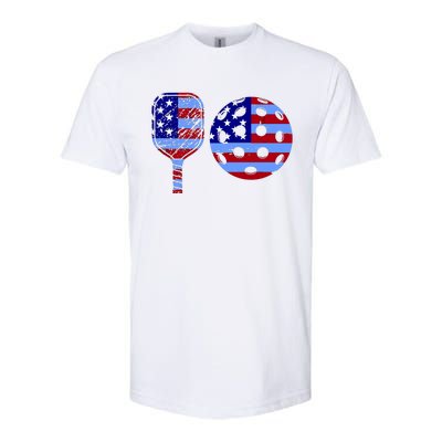 American Pickleball Paddle And Ball Softstyle CVC T-Shirt