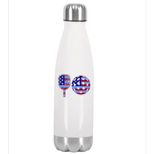 American Pickleball Paddle And Ball Stainless Steel Insulated Water Bottle