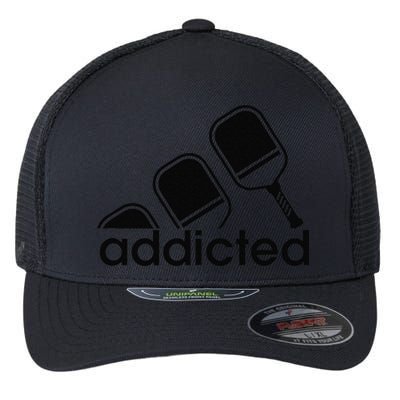 Addicted Pickleball Player Flexfit Unipanel Trucker Cap