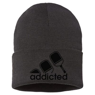 Addicted Pickleball Player Sustainable Knit Beanie