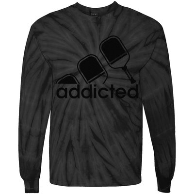 Addicted Pickleball Player Tie-Dye Long Sleeve Shirt