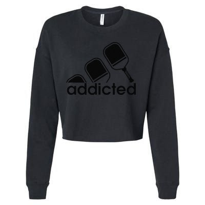 Addicted Pickleball Player Cropped Pullover Crew