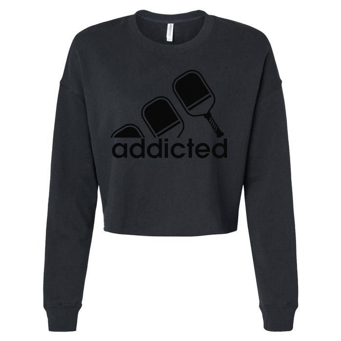 Addicted Pickleball Player Cropped Pullover Crew