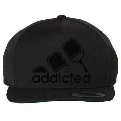 Addicted Pickleball Player Wool Snapback Cap