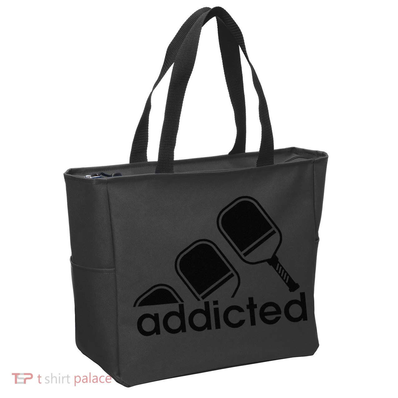 Addicted Pickleball Player Zip Tote Bag