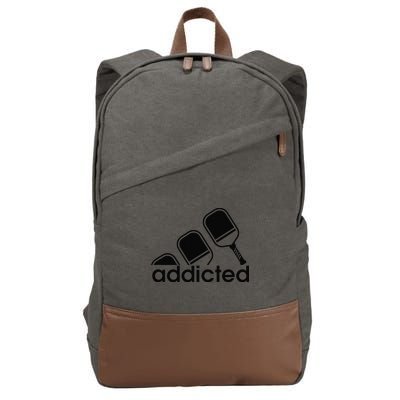 Addicted Pickleball Player Cotton Canvas Backpack