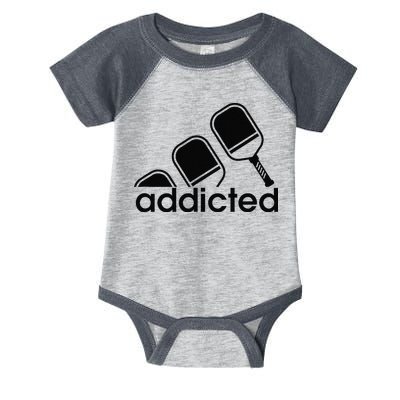 Addicted Pickleball Player Infant Baby Jersey Bodysuit