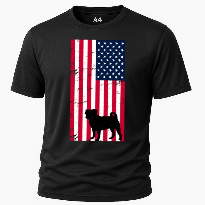 American Pitbull Flag Cooling Performance Crew T-Shirt