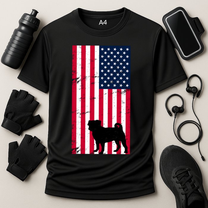 American Pitbull Flag Cooling Performance Crew T-Shirt