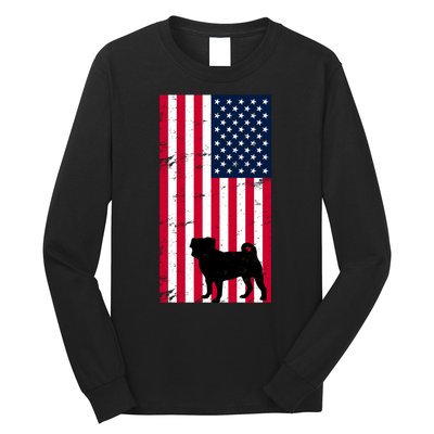 American Pitbull Flag Long Sleeve Shirt