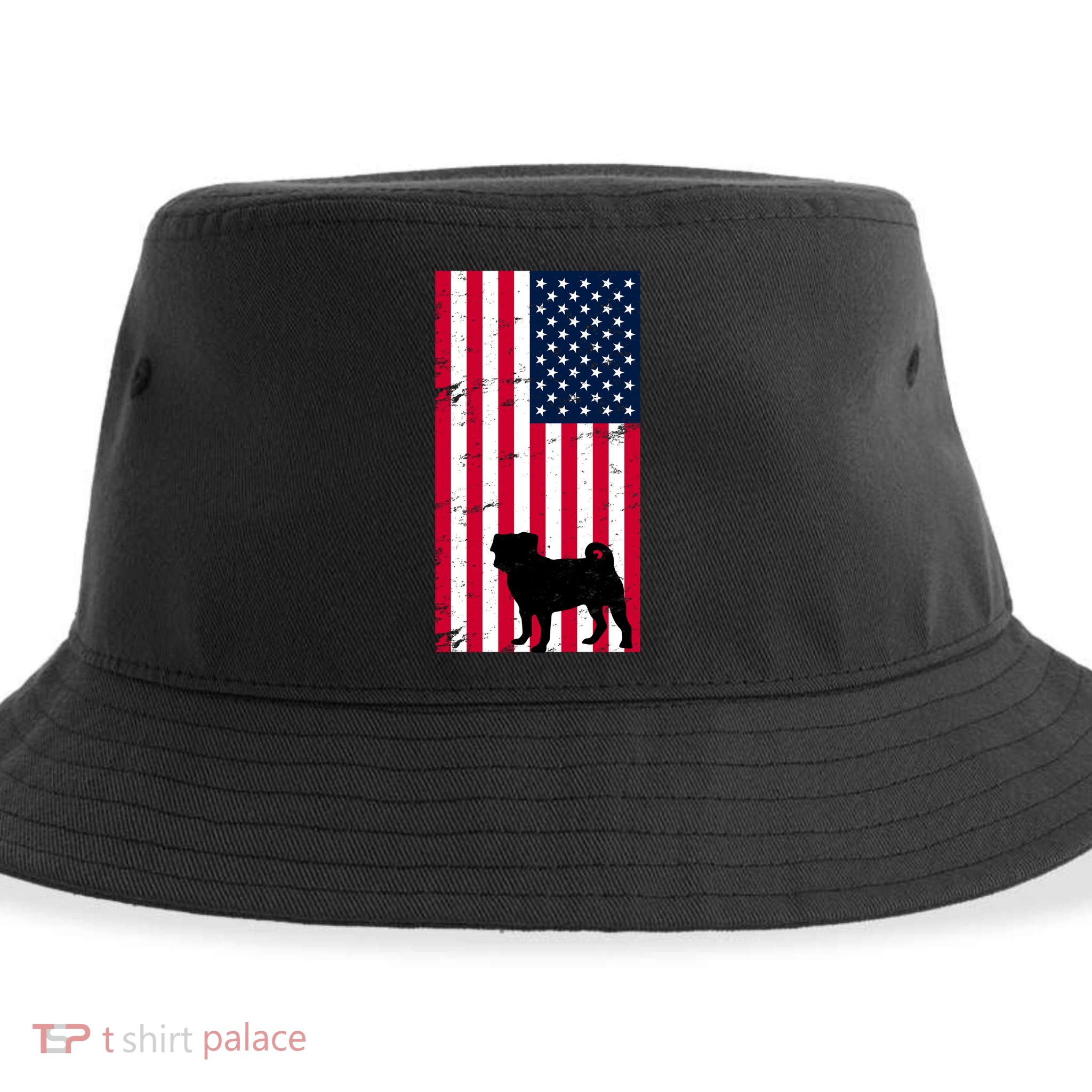 American Pitbull Flag Sustainable Bucket Hat