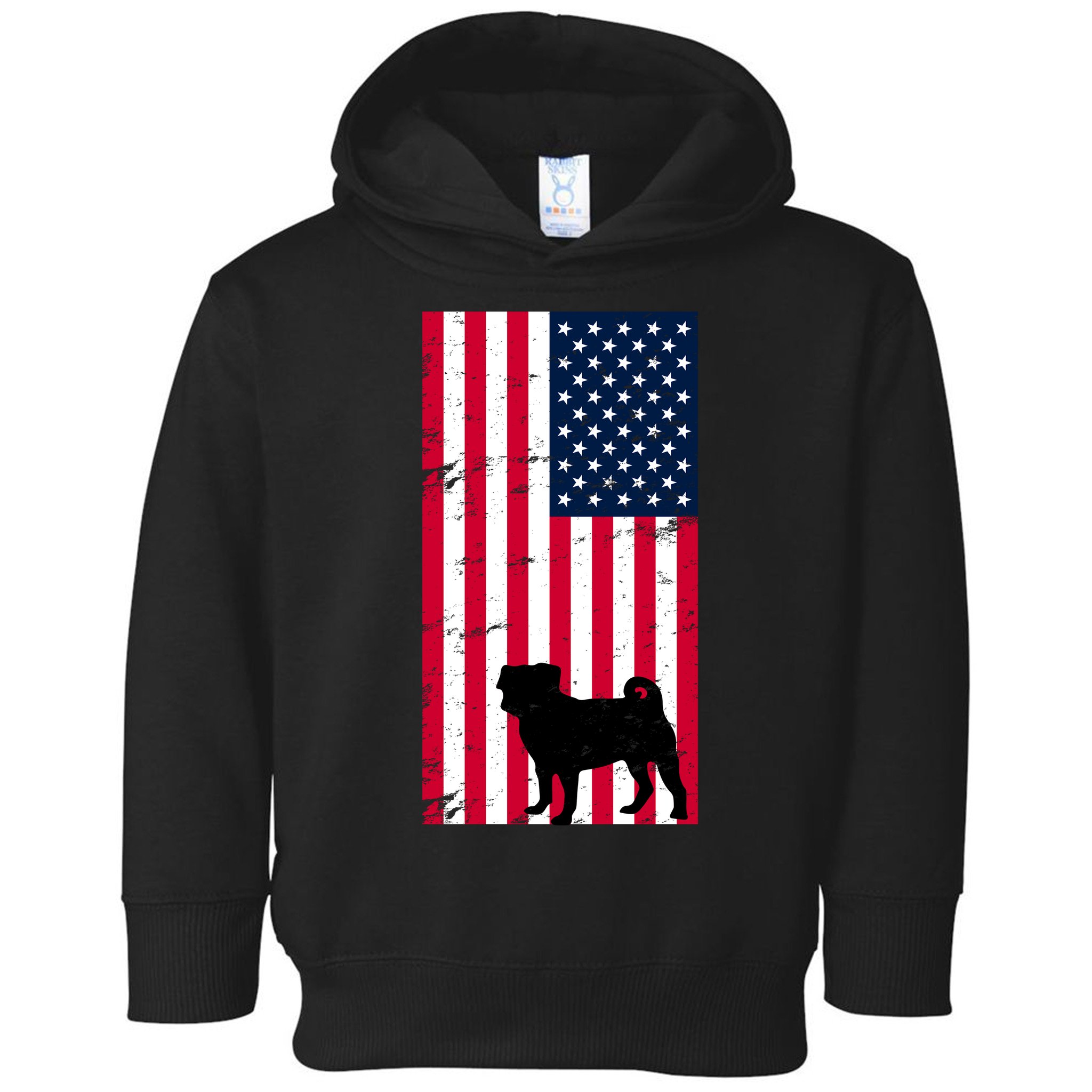 American Pitbull Flag Toddler Hoodie