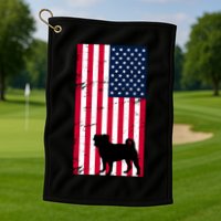 American Pitbull Flag Golf Towel