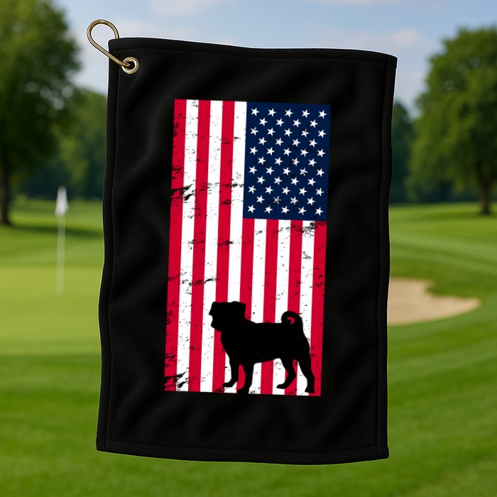 American Pitbull Flag Golf Towel