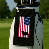 American Pitbull Flag Golf Towel