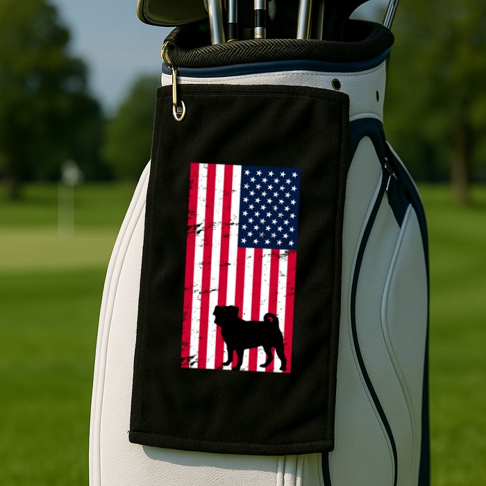 American Pitbull Flag Golf Towel