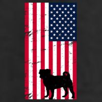 American Pitbull Flag Golf Towel