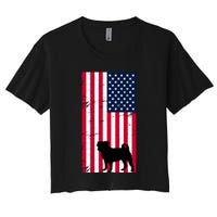 American Pitbull Flag Women's Crop Top Tee