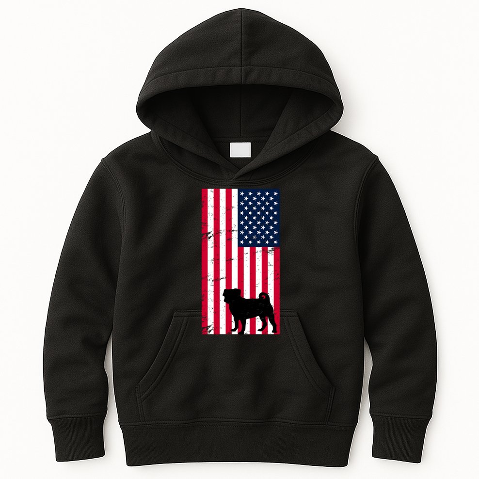 American Pitbull Flag Kids Hoodie