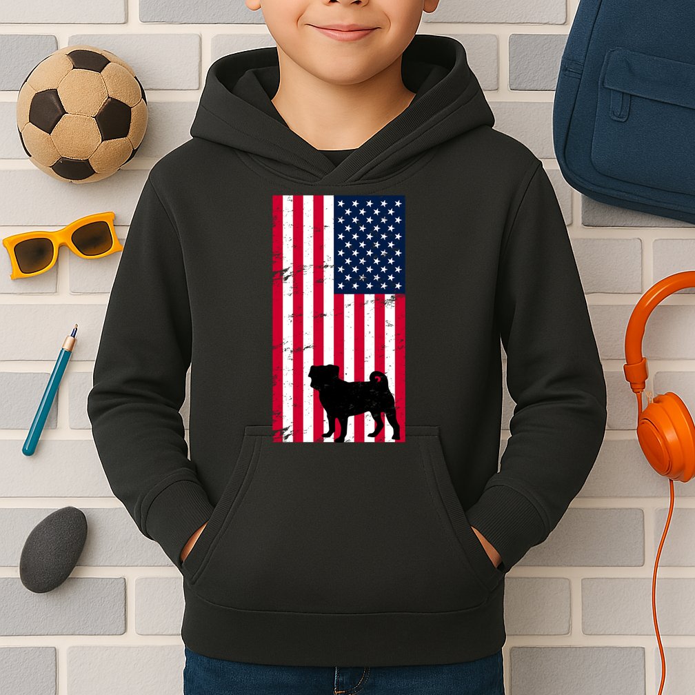 American Pitbull Flag Kids Hoodie