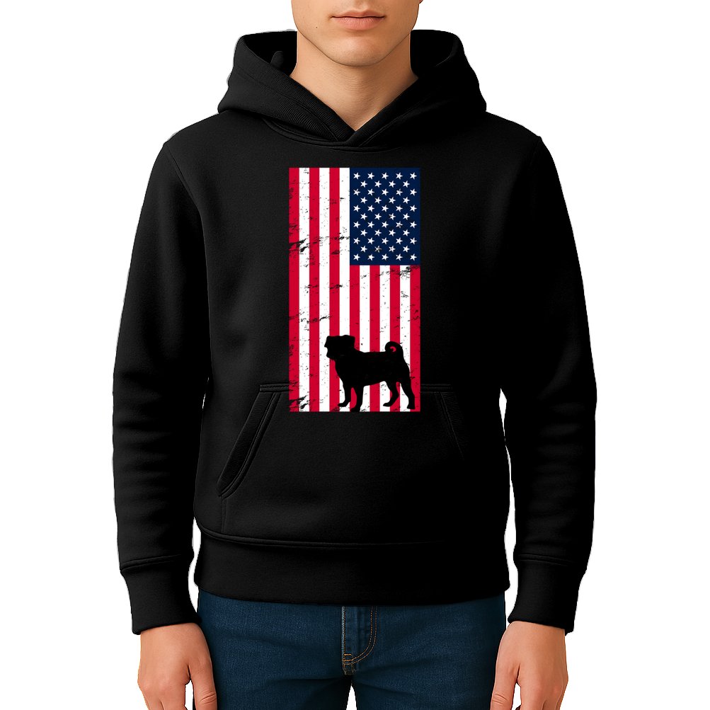 American Pitbull Flag Kids Hoodie