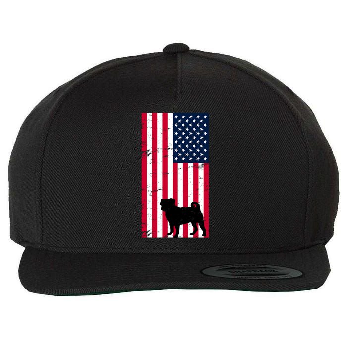 American Pitbull Flag Wool Snapback Cap