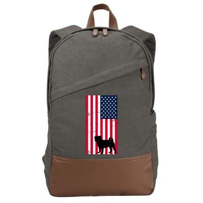 American Pitbull Flag Cotton Canvas Backpack