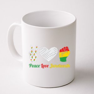 African Pride Peace Love Juneteenth Gift Coffee Mug