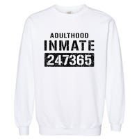 Adulthood Parent Prisoner Inmate Halloween Costume Garment-Dyed Sweatshirt