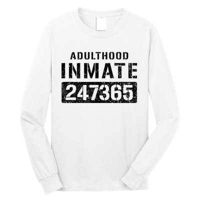 Adulthood Parent Prisoner Inmate Halloween Costume Long Sleeve Shirt