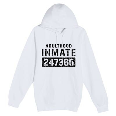 Adulthood Parent Prisoner Inmate Halloween Costume Premium Pullover Hoodie