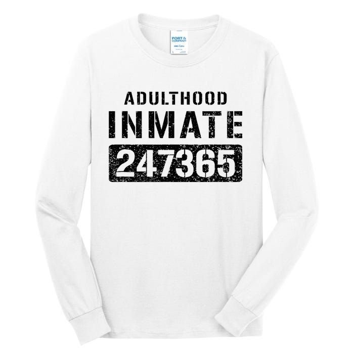 Adulthood Parent Prisoner Inmate Halloween Costume Tall Long Sleeve T-Shirt