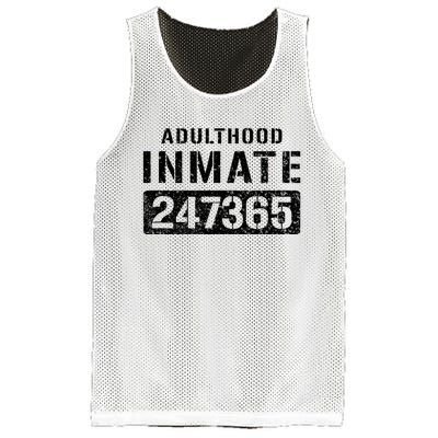 Adulthood Parent Prisoner Inmate Halloween Costume Mesh Reversible Basketball Jersey Tank