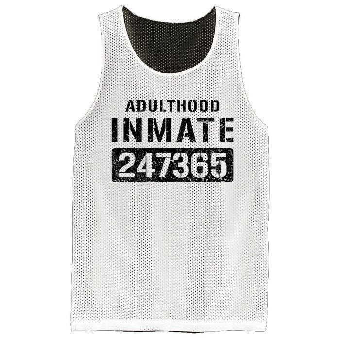 Adulthood Parent Prisoner Inmate Halloween Costume Mesh Reversible Basketball Jersey Tank