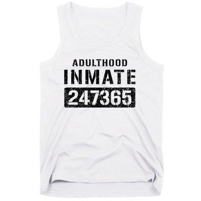 Adulthood Parent Prisoner Inmate Halloween Costume Tank Top