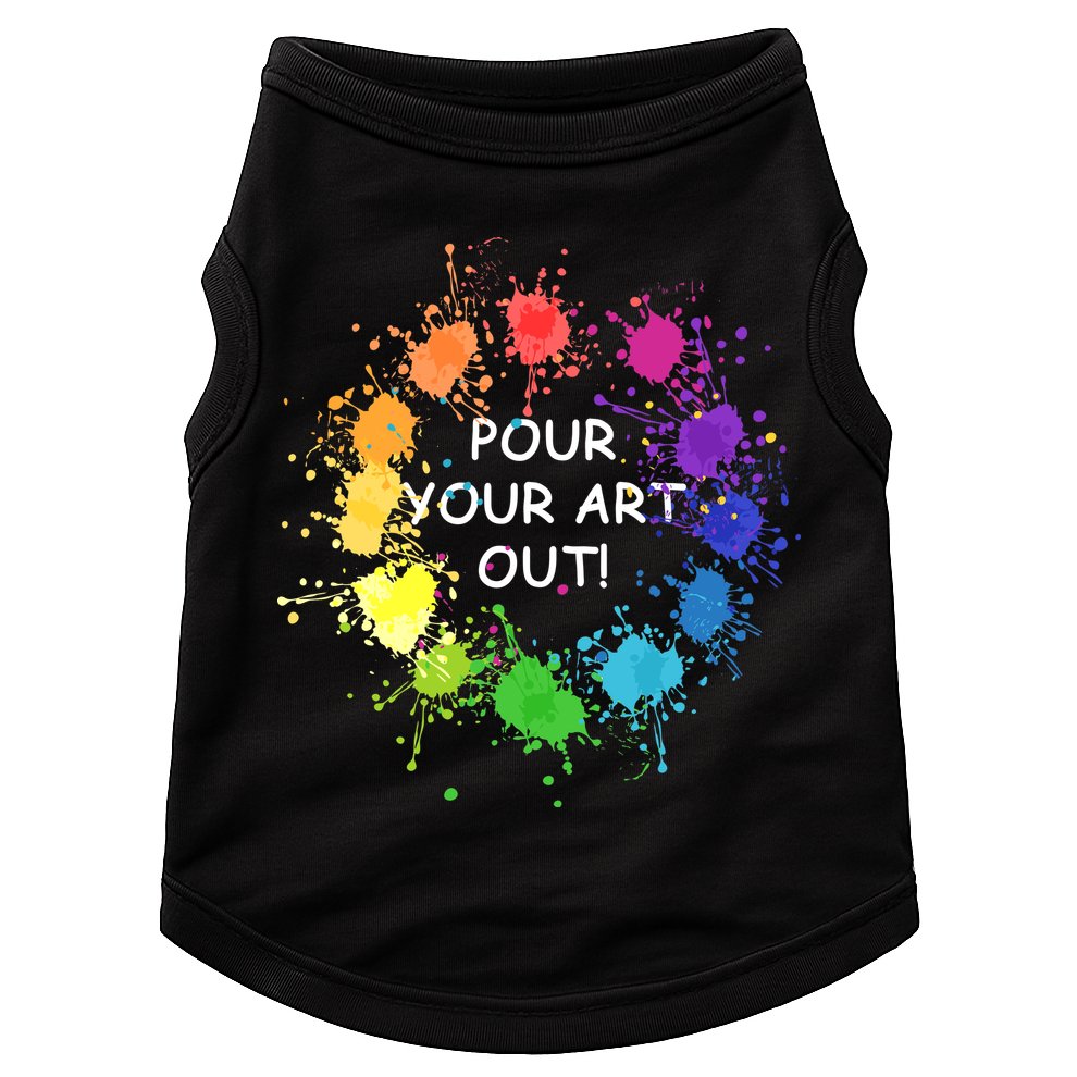 Acrylic Paint Pouring Artist Fluid Art Painter Color Wheel Doggie Tank