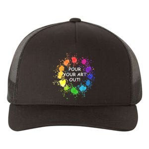 Acrylic Paint Pouring Artist Fluid Art Painter Color Wheel Yupoong Adult 5-Panel Trucker Hat