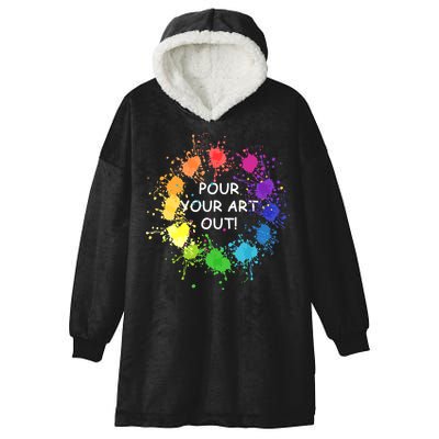 Acrylic Paint Pouring Artist Fluid Art Painter Color Wheel Hooded Wearable Blanket