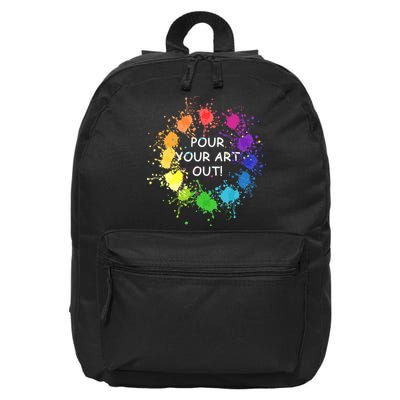 Acrylic Paint Pouring Artist Fluid Art Painter Color Wheel 16 in Basic Backpack