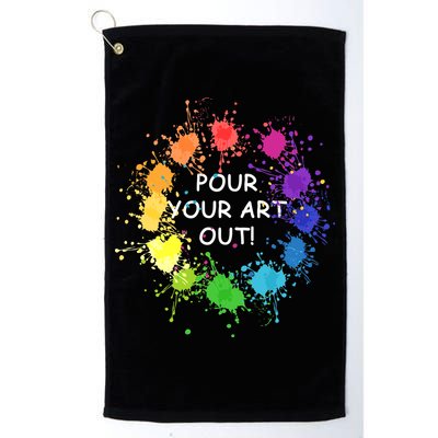 Acrylic Paint Pouring Artist Fluid Art Painter Color Wheel Golf Towel