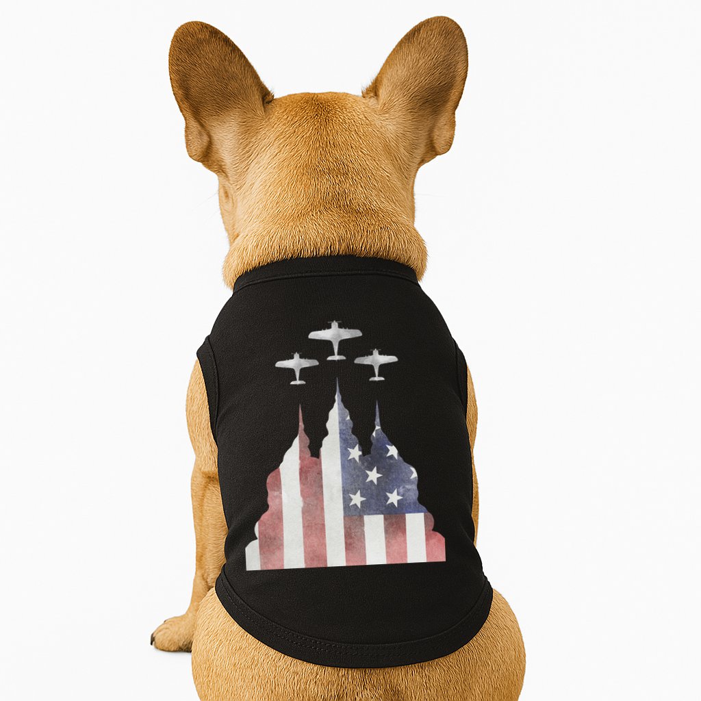 America Plane Patriotic Doggie Tank