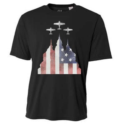 America Plane Patriotic Cooling Performance Crew T-Shirt