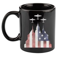 America Plane Patriotic 11oz C Handle Ceramic Mug