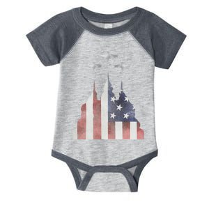 America Plane Patriotic Infant Baby Jersey Bodysuit