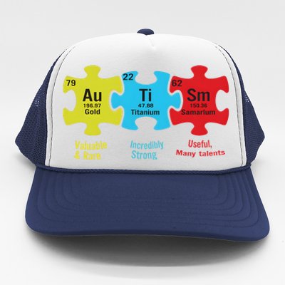 Autism Puzzle Piece Autism Awareness Month Trucker Hat