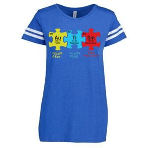 Autism Puzzle Piece Autism Awareness Month Enza Ladies Jersey Football T-Shirt