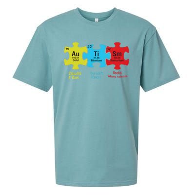 Autism Puzzle Piece Autism Awareness Month Sueded Cloud Jersey T-Shirt