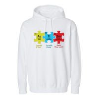 Autism Puzzle Piece Autism Awareness Month Garment-Dyed Fleece Hoodie