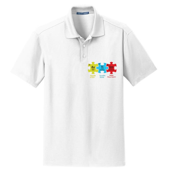 Autism Puzzle Piece Autism Awareness Month Dry Zone Grid Polo