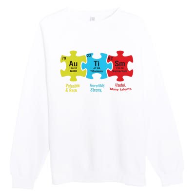 Autism Puzzle Piece Autism Awareness Month Premium Crewneck Sweatshirt